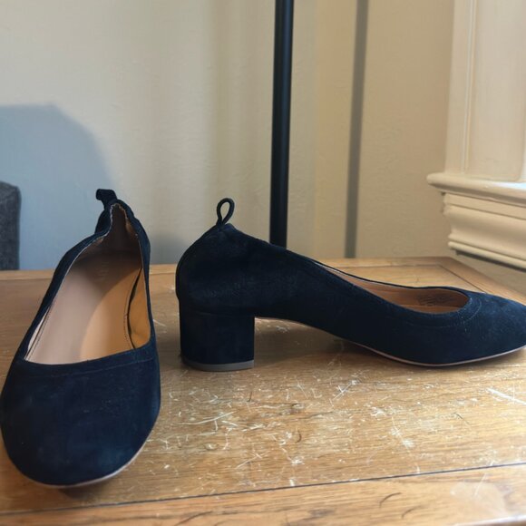 Suede leather J Crew heeled flats - Picture 2 of 2